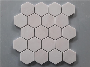 Hexagon Milky Marble Mosaic