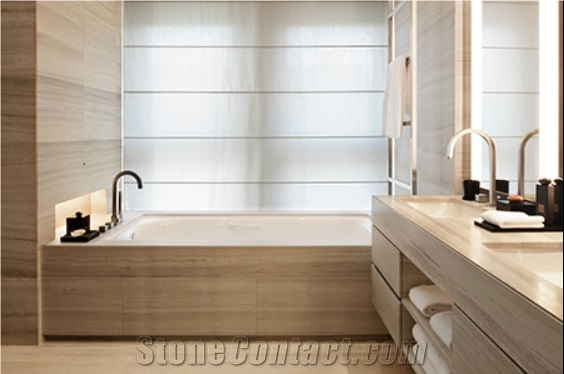 Wooden White Marble Slab