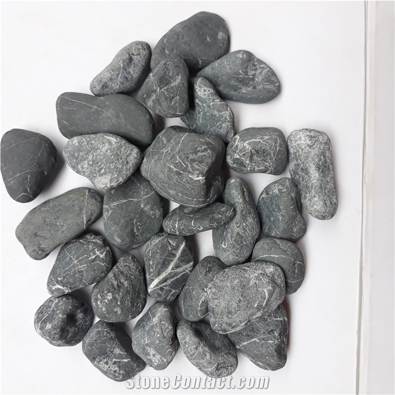 Black Pebbles for Aquarium and Garden Decoration