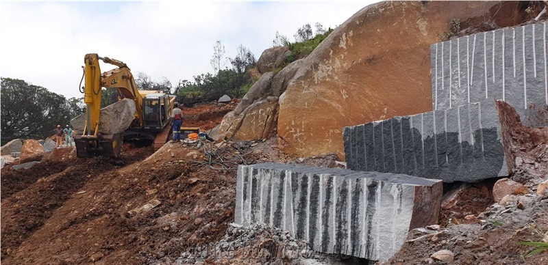 Dark Rustenburg Granite Blocks for Sale