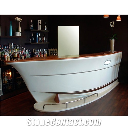Artificial Stone Boat Shape Bar Counter