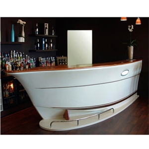 Artificial Stone Boat Shape Bar Counter