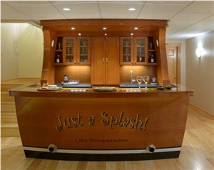Custom Restaurant Boat Shape Bar Countertops