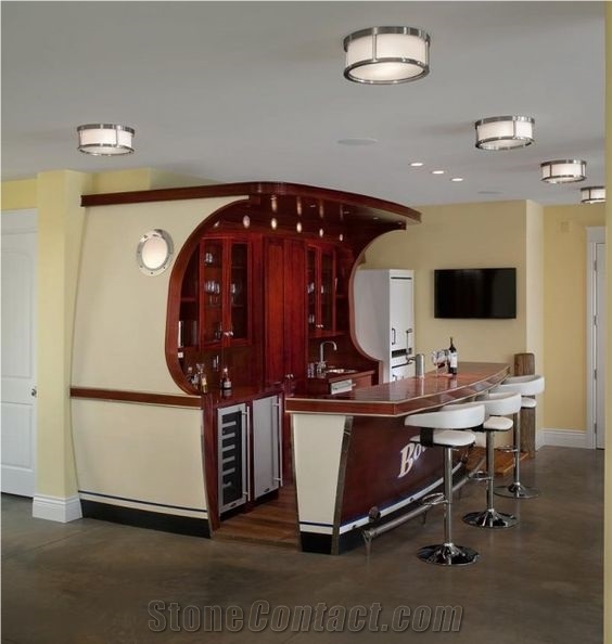 Custom Restaurant Counter Boat Shape Bar Counter