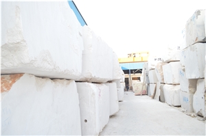 Dehbid White Marble Blocks and Cream Marble