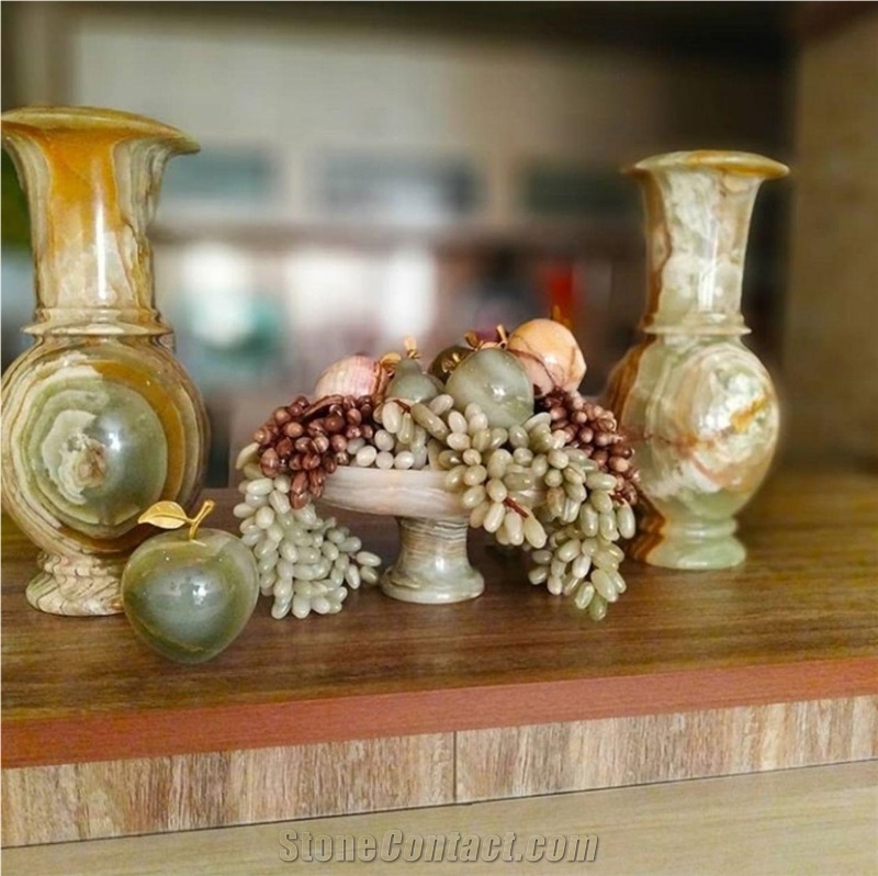 Onyx Stone Decorative Bowl Fruit
