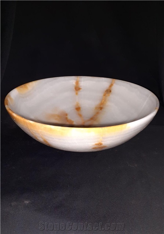Onyx Stone Decorative Bowl Fruit