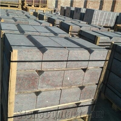 Rosso Santiago Red Granite Curbs