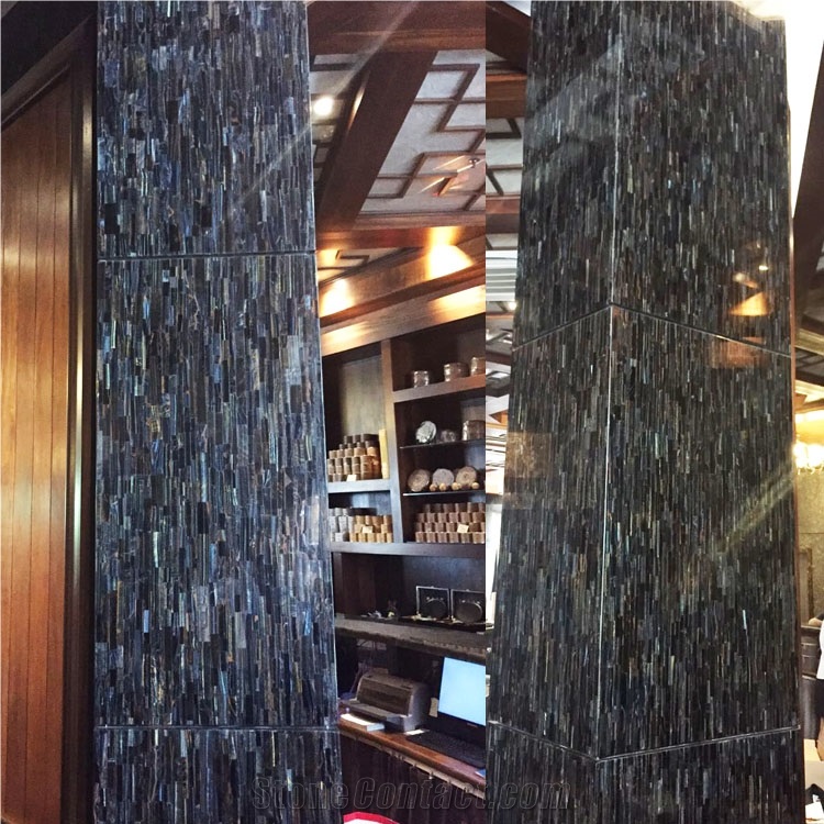 Blue Tiger Eye Semiprecious Stone- Gem Stone Slabs