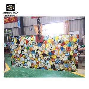 Colourful Semiprecious Stone Slab Mix Agate Slab