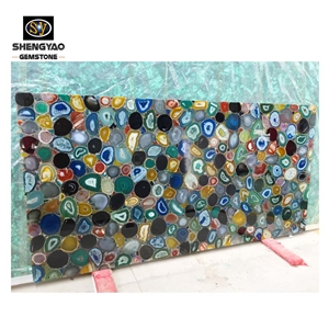 Colourful Semiprecious Stone Slab Mix Agate Slab