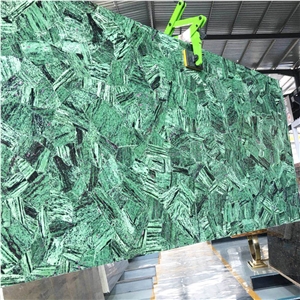 Green Gemstone Slab Red Emerald Big Slab
