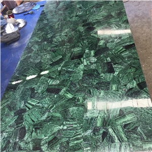 Green Gemstone Slab Red Emerald Big Slab