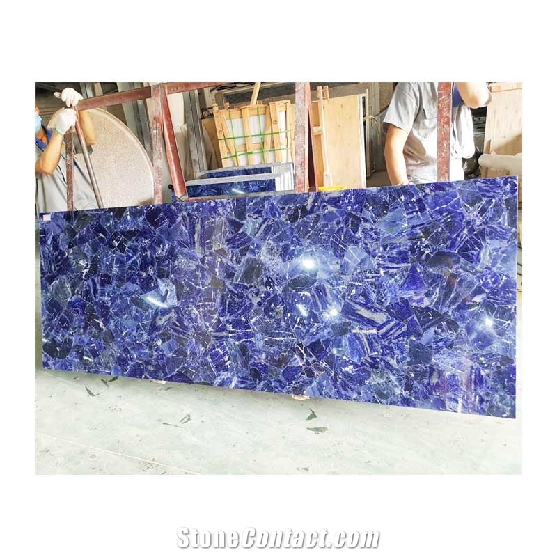 Luxury Bluewall Panel Sodalite Jasper Blue Slab
