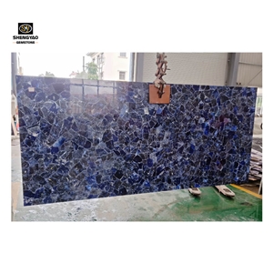 Luxury Bluewall Panel Sodalite Jasper Blue Slab
