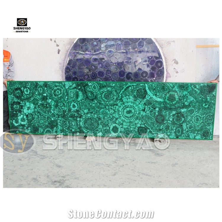 Luxury Green Gemstone Malachite Slab
