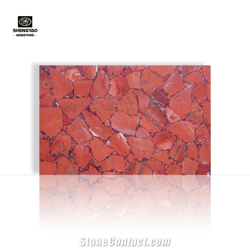 Luxury Red Ruby Gem Stone Slabs- Semiprecious Stone Slabs