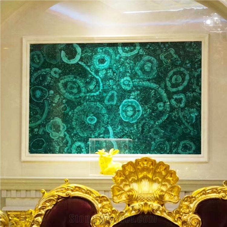 Luxury Villa Decoration Green Malachite Slab
