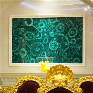 Luxury Villa Decoration Green Malachite Slab