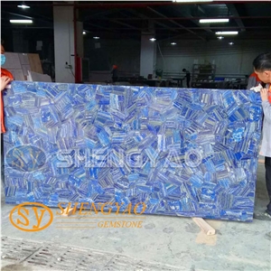 Luxury Villa Decoration Lapis Lazuli Semiprecious Stone Slabs,Tiles