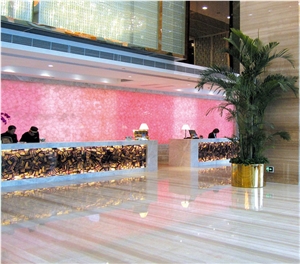 Rose Quartz Slab Semi Precious Stone Panels