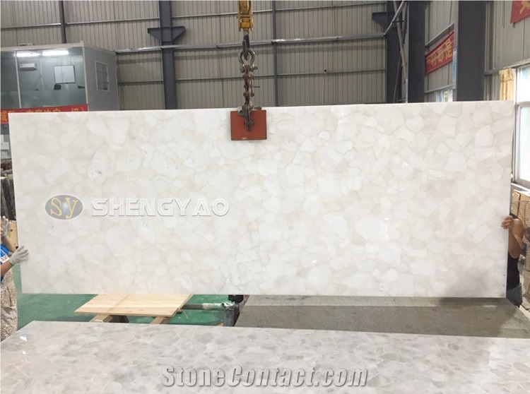 Wall Panel Semi Precious Stones Quartz Slabs