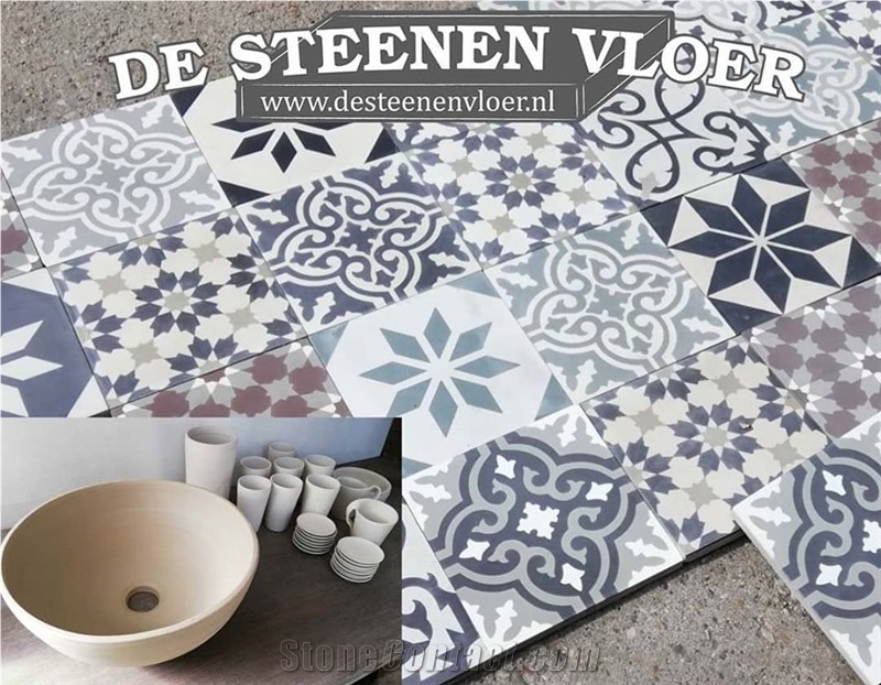 Authentic Terrazzo Cement Floor Tiles