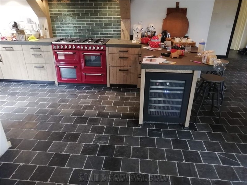 Vietnamese Lava Stone Sanded Kitchen Floor