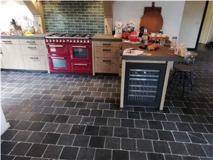 Vietnamese Lava Stone Sanded Kitchen Floor