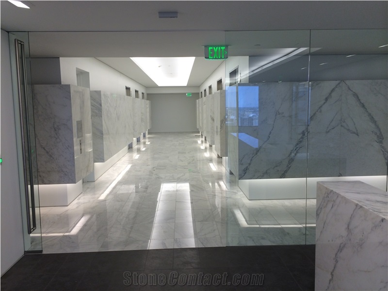Carrara White Marble Wall Application