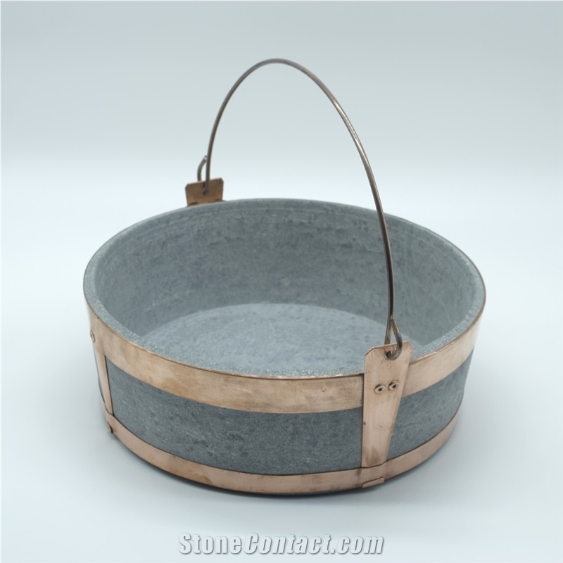 Soapstone Pot - Copper Bound