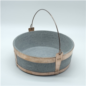 Soapstone Pot - Copper Bound