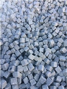 Bergama Grey Granite Cube Stone, Cobble Stone