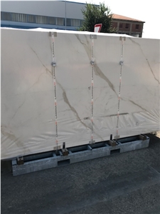 Statuario Artificial Marble 160x320cm Slabs