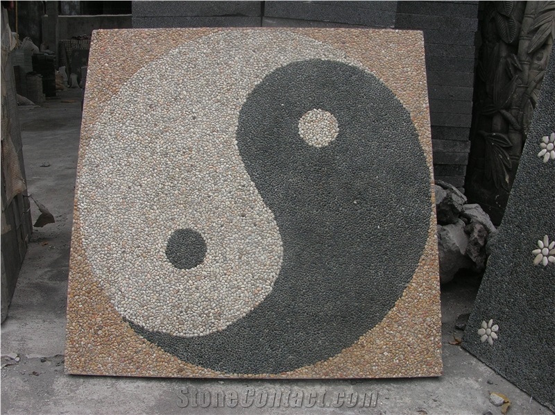 Mosaic Pattern Stone Floor Medallion