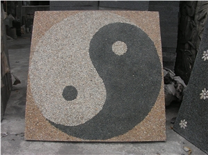 Mosaic Pattern Stone Floor Medallion