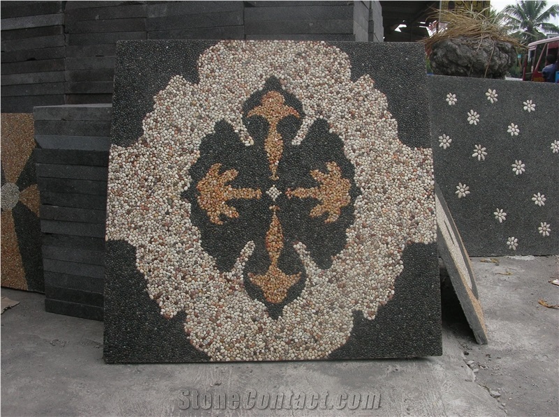 Mosaic Pattern Stone Floor Medallion