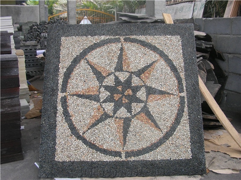 Mosaic Pattern Stone Floor Medallion