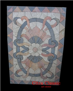 Mosaic Pattern Stone Floor Medallion