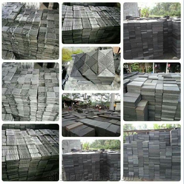 Plain Stone Basalt Tiles, Lava Stone Flamed Tiles