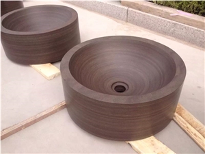 Purple Wood Grain Sandstone Wash Basin