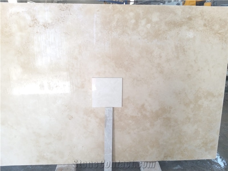 Ivory Travertine Crosscut Slabs, Tiles