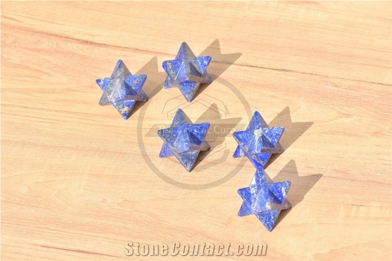 Lapis Lazuli Stone Merkaba Star