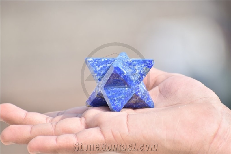 Lapis Lazuli Stone Merkaba Star