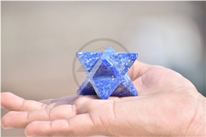 Lapis Lazuli Stone Merkaba Star