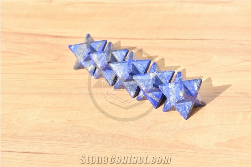 Lapis Lazuli Stone Merkaba Star