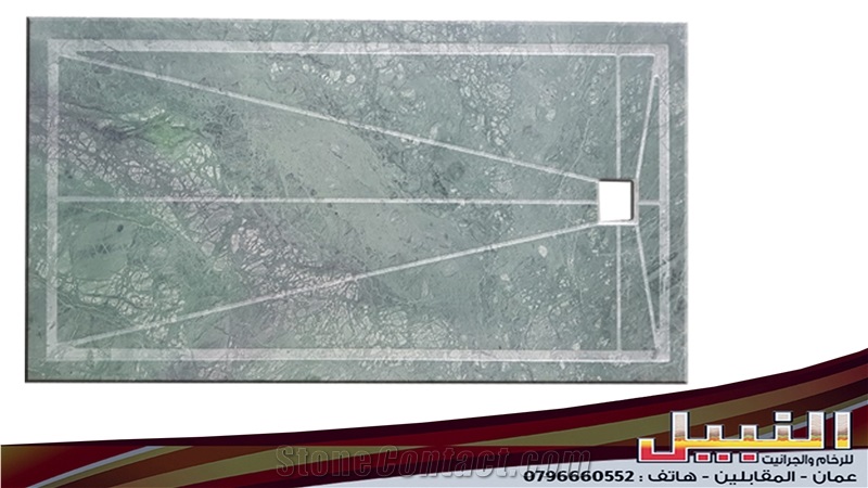 Green Marble Shower Base