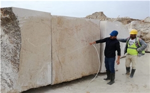 Bursa Kemalpasa Beige Marble Quarry Blocks