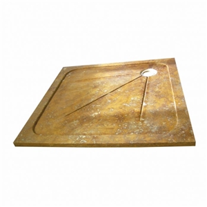 Golden Travertine Shower Trays St-012