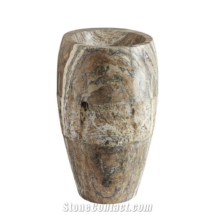 Picasso Travertine Honed Filled Splitface Cosmo Basin